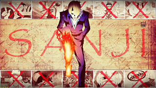 Man suit red cross chest - anime visual free wallpaper