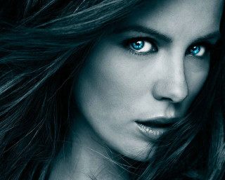 Woman blue eyes long hair 10 - the wind free wallpaper