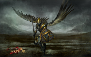 Knight sword wings painting heroic - epic fantasy character art free wallpaper