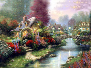 River bridge park flowers trees - flower and trees free wallpaper