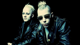 Two men leather jackets sunglasses - cyberpunk art free wallpaper