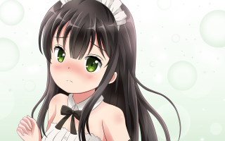 Girl black hair green eyes 2 - her hip free wallpaper
