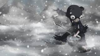 Cartoon character sword snow mountain - a sword in the snow free wallpaper