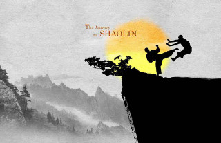 Man jumping cliff tree mountain - analytical free wallpaper
