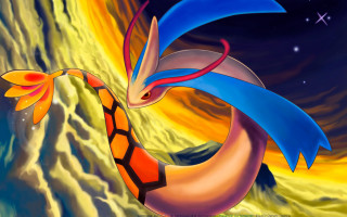 Dragon blue tail orange tail - a blue tail free wallpaper