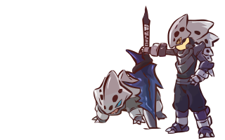 Knight dog sword outfit holding - its mouth free wallpaper