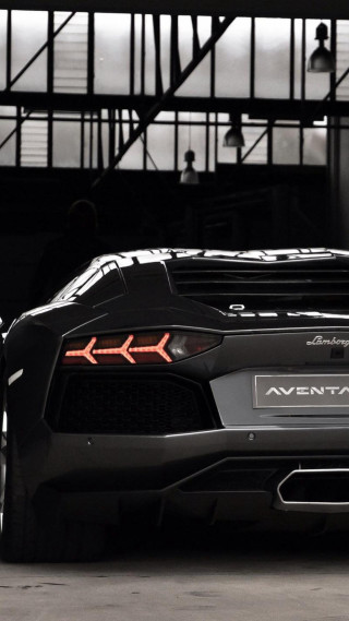 Black sports car garage red 7 - a garage free wallpaper