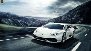White sports car mountain road 6 - a mountain range in the background free wallpaper