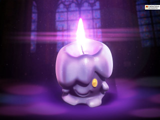 Candle purple light dark room - a window in the background free wallpaper