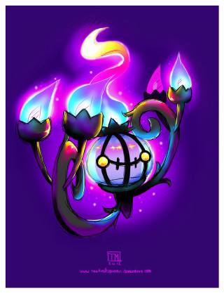 Colorful drawing cat glowing face - purple free wallpaper
