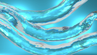 Blue white abstract painting waves - c4d free wallpaper