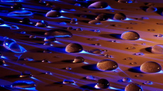 Water drops blue lights background - a bunch of water free wallpaper