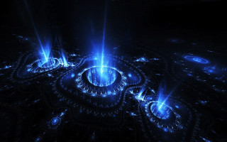 Blue ring fire water dark - a computer free wallpaper for desktop