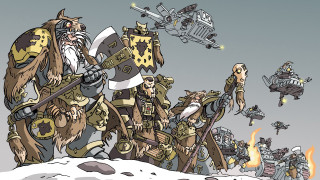 Cartoon people guns armor snowy - a snowy hill free wallpaper