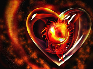 Heart fireball black background stars - alison kinnaird free wallpaper