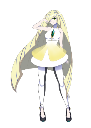 Cartoon girl long white hair - a yellow dress free wallpaper