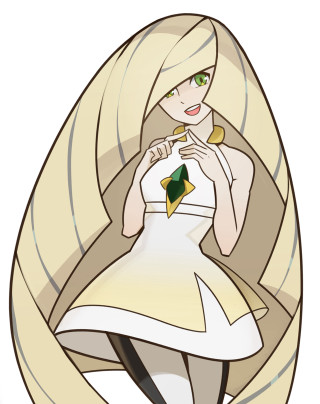 Cartoon girl white dress green - a green leaf free wallpaper