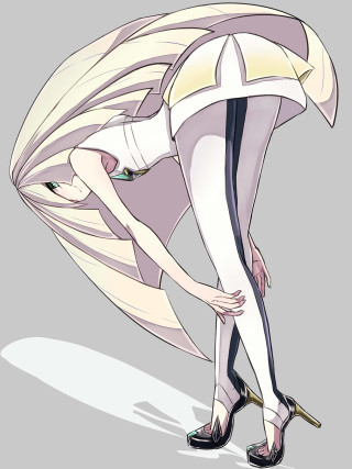 Woman white dress blonde green - epsylon point free wallpaper