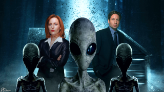 Man woman alien suit tie - a man and woman free wallpaper