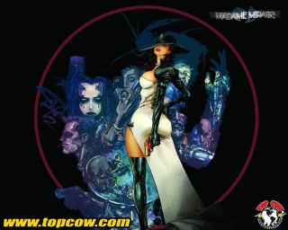 Woman white dress black hat 4 - comic cover art free wallpaper for desktop