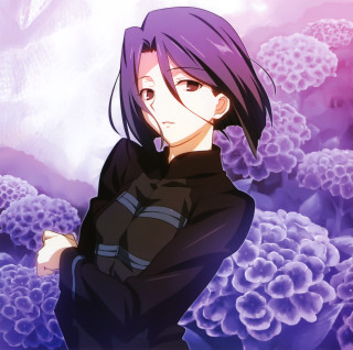 Woman purple hair purple background - purple free wallpaper