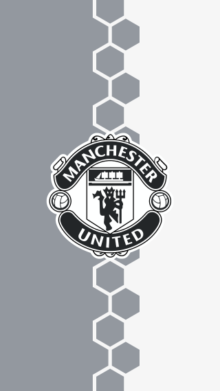 Manchester united logo black white - 4k uhd image free wallpaper