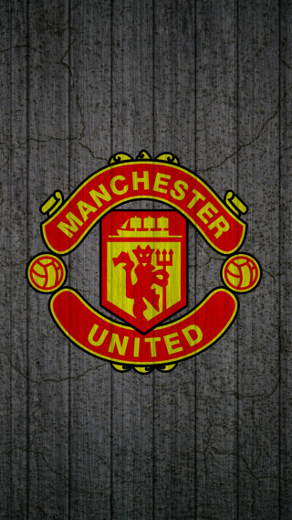 Manchester united logo wooden wall - grungy free wallpaper