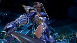 Futuristic woman sword holding outfit 2 - a futuristic outfit holding free wallpaper