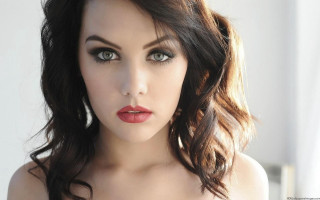 Gothic photorealistic woman redlips longhair - a red lipstick free wallpaper