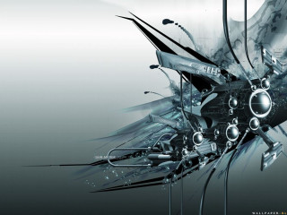 Futuristic jet engine exhaust abstract - digital art free wallpaper for desktop