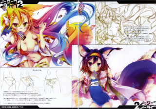 Anime girl long hair cat 5 - a page free wallpaper