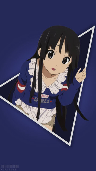 Anime girl long hair blue - a triangle free wallpaper