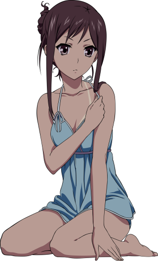 Woman blue dress sitting bare - a character portrait free wallpaper