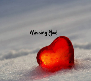 Heart snow missing you red - a picture free wallpaper