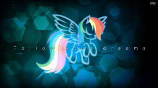 Colorful rainbow pony star background - dom qwek free wallpaper