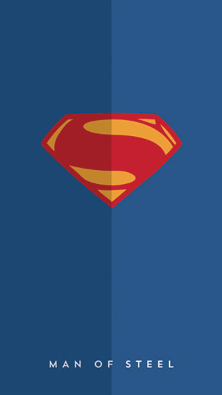 Superman logo blue background red - a minimalist painting free wallpaper