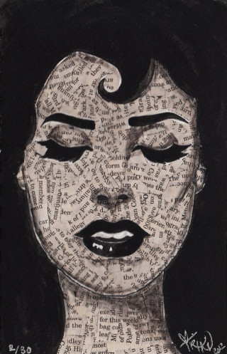 Woman words drawing face neck - a charcoal drawing free wallpaper
