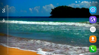 Beach icons tree sky background - widescreen free wallpaper