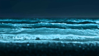 Blue ocean waves crashing shore - the shore free wallpaper