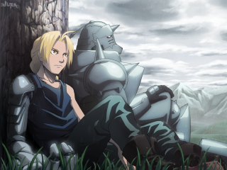 Man giant robot field grass - giant free wallpaper