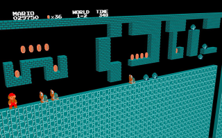 Computer game man woman platform - a brick wall free wallpaper