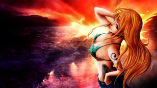 Woman bikini water fire clouds - a body of water free wallpaper for desktop