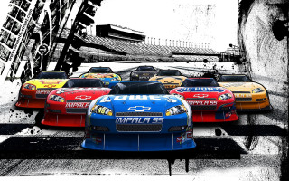 Cars parking lot building street - a group of cars free wallpaper