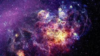 Large star cluster purple background - large star cluster in the sky free wallpaper