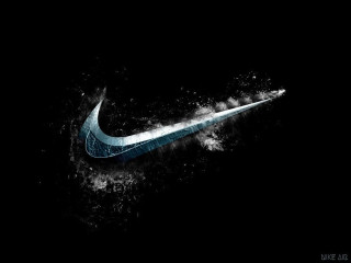 Nike logo dark water splashing - athletic free wallpaper