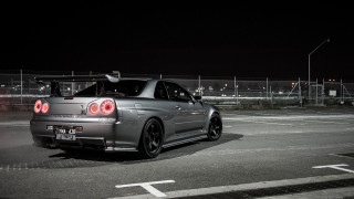 Car parked night lights tail - andrew law free wallpaper