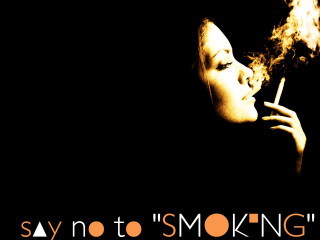 Woman smoking cigarette say no - a woman smoking free wallpaper