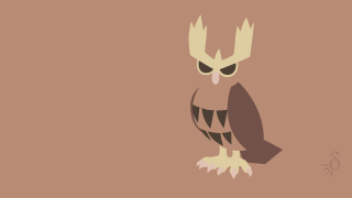 Cartoon owl big eyes big - a black outline free wallpaper