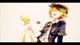 Woman sailor bird heart blonde - her head free wallpaper for desktop