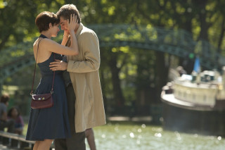 Man woman river boat bridge - a man and woman free wallpaper